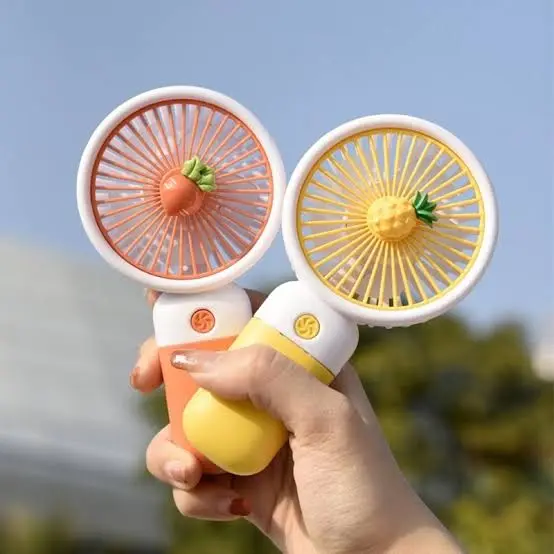 BreezeBerry™ Cute Mini USB Hand Fan (Strawberry &amp; Avocado Design)